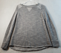 Calvin Klein Shirt Top Womens Size XS Gray Cotton Long Sleeve Round Neck - $15.79