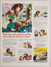1942 Print Ad Borden's Ice Cream Elsie the Cow,Homer the Bull & Beulah - £16.05 GBP