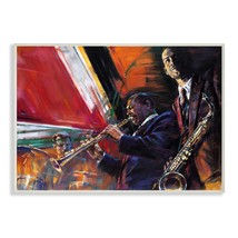 Stupell Industries Abstract Blues Jazz Musicians Traditional Instruments, Design - £30.88 GBP