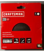 10 Pk Craftsman CMXZXGA9139 6&quot; Dia 220 Grit Sanding Disc Fit Orbital &amp; D... - $14.84