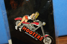 Anchorage, Alaska Hooters Blonde Girl On A Red Chopper Motorcycle Bike Pin - £11.98 GBP