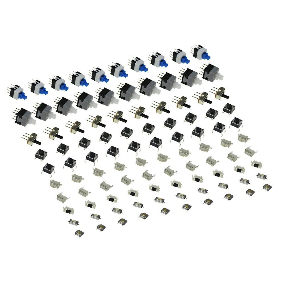 Smart Electronics 10 Kinds of Tactile 100pcs Switch Tact SMD Button Push - $7.55