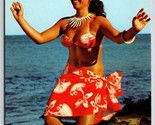 Tahitian Dancing Hawaii UNP Nana Li&#39;i Chrome Postcard B14 - £5.41 GBP