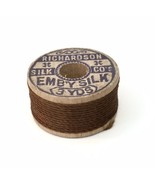 Antique Richardson Embroidery Silk 3 Yards Brown Spool Unused Deadstock - £7.99 GBP