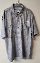 Magellan Outdoors Men&#39;s 2XL Shirt Mag Wick Fish Gear Angler Fit Gray Check - $13.29