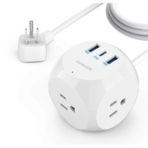 Anker Power Strip with USB C, PowerCube with 3 Outlets &amp; 30W USB C,5ft Extension - £32.01 GBP