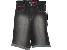 Southpole Men&#39;s Vintage Jeans Shorts Black Size 34 Rare NWD! - £44.72 GBP