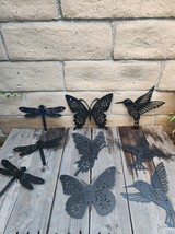 Set of 3, Insect Silhouette Metal Cut Out, Wall/Fence Decor, CHOOSE Style - £15.02 GBP
