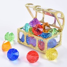 Diving Gem Pool Toy 12 Diamonds Set With Treasure Pirate Box Summer Swim... - £9.84 GBP
