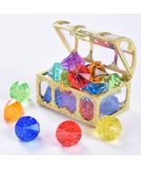 Diving Gem Pool Toy 12 Diamonds Set With Treasure Pirate Box Summer Swim... - £10.21 GBP