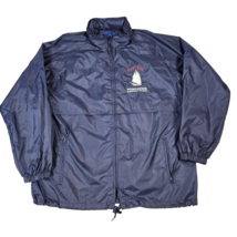 Acadia Windbreaker Jacket Mens Extra Large Blue Embroidered Sailing Windjammer - £30.83 GBP