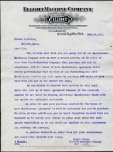 1912 ELLIOTT MACHINE COMPANY Grand Rapids MI Antique Letterhead Correspo... - £9.40 GBP