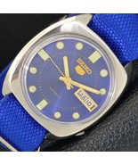 VINTAGE SEIKO 5 AUTOMATIC 6119C JAPAN MENS BLUE COLOR DIAL WATCH a500091-1 - €51,02 EUR