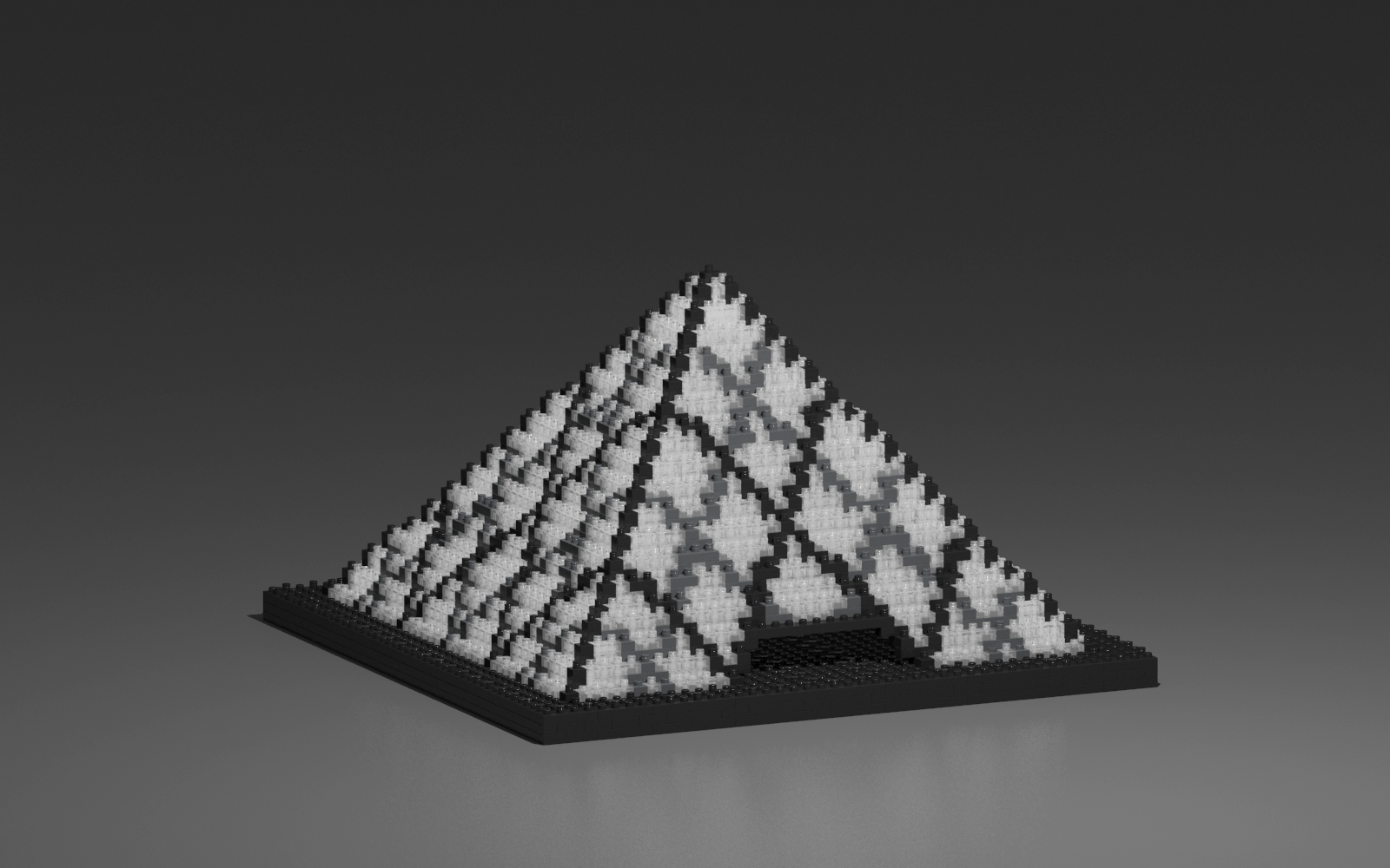 Pyramide De Louvre Sculptures (JEKCA Lego Brick) DIY Kit Item image 5