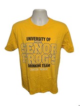 University of Senor Frogs Drinking Team Cancun Mexico Adult Medium Yellow TShirt - £11.82 GBP