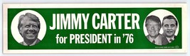 1976 Jimmy Carter Walter Mondale Presidential Campaign Bumper Sticker - $9.89