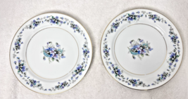 2 Noritake Japan Violette 3054 Salad Plates 7 3/4” Nice Shape Purple Vio... - $14.36