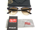 Ray-Ban Sunglasses RB3016 CLUBMASTER 1256/51 Blue Brown Purple Tortoise ... - £101.26 GBP