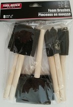 FOAM PAINT BRUSHES  8 Brush Set, Sizes: 1&quot;, 2&quot;, 3&quot;, 4&quot; Painters Hobbyists - £2.77 GBP