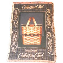 Longaberger Collectors Club Tapestry Blanket Afghan Throw 1999 Made in USA - £37.36 GBP