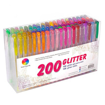 Glitter Gel Pens Set 200 Pack Smart Color Art 100 Colors for Coloring Books - £48.58 GBP
