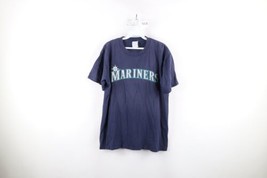 Vintage Mens Medium Faded Richie Sexson Seattle Mariners Baseball T-Shirt Blue - £23.61 GBP