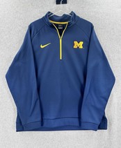 Nike Michigan Wolverines Quarter-Zip Dri-Fit Pullover Sweatshirt Men&#39;s S... - $27.72