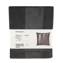 Ikea Pipranka Pillow Cushion Cover 20x20&quot; Dark Grey Latest Satin/Matte - £14.95 GBP