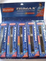 5 Reynolds Trimax World Class Fluid INK Gel Pen Blue Brand ADD By Indian... - $31.79