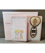 Vintage 1992 Precious Moments Not Feeling Well Gift Card and Bookmark Ge... - $9.50