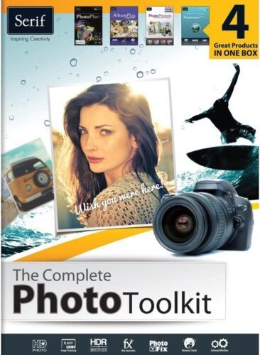 Primary image for New SERIF Complete PHOTO TOOLKIT PC SOFTWARE Microsoft Windows 7 Vista XP DVD