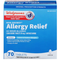 Walgreens 24 Hour Allergy Relief Loratadine 70 Tablets Exp 02/2026 - £12.57 GBP