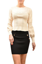 Ronny Kobo Womens Top Knitted Slim Long Sleeve Beige Size Xs - £65.95 GBP