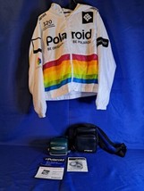 Vintage Polaroid Windbreaker And  OneStep Express 600 Green Instant Film... - £66.48 GBP