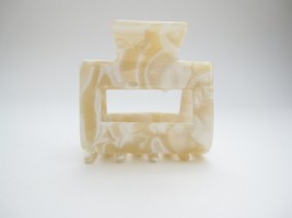 Medium/large shimmering marbled vanilla blonde white hair claw clip - $12.95