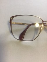 Vintage New German C2000 Eyeglass Frames Red &amp; Gold Flex 50’s Glam Style - £23.95 GBP