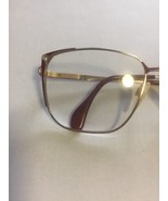 Vintage New German C2000 Eyeglass Frames Red &amp; Gold Flex 50’s Glam Style - £23.60 GBP