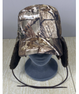 RealTree Edge Guide Series Trapper Hunting Hat Boys Camo Fleece Lined - £14.77 GBP