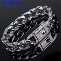 316L Stainless Steel Men&#39;s Charm Bracelet Retro Bracelet Men High Qualit... - $23.53