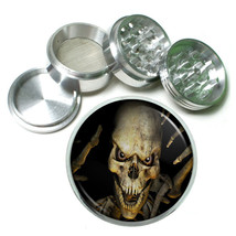Skeletons D12 Aluminum Herb Grinder 2.5" 63mm 4 Piece Death Skulls - $16.78