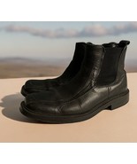 ALFANI Men&#39;s Boots Italy Leather SquareToe Chukka  Lace Black Size 8.5 - $44.10 CAD