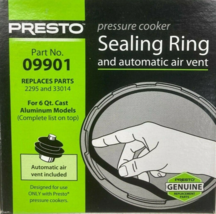 Presto ® 09901 Pressure Cooker Sealing Ring w/ Automatic Air Ven - £7.83 GBP