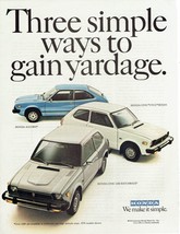 1978 Honda Accord Civic Print Ad Automobile Car 8.5&quot; x 11&quot; - $19.21