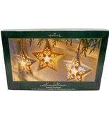 Hallmark Illuminations Startlight Starbright Ornaments Box Set 3 Star 2005 - $30.82