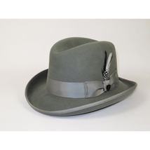 Men Bruno Capelo Dress Formal Hat Australian Wool Homburg Godfather GF115 Gray image 3
