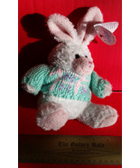 Toy Holiday Wishpets Plush Easter Green Sweater Bunny Rabbit Stuffed Ani... - £7.49 GBP
