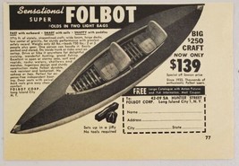 1951 Print Ad Super Folbot Folding Boats Big Craft Long Island City,New York - £6.93 GBP