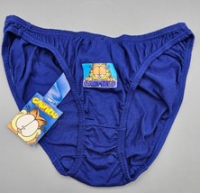 VINTAGE Garfield The Cat Solid Blue Womens Bikini Panties/Underwear Size... - $16.82