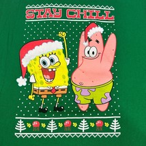 Nickelodeon Men&#39;s Christmas Spongebob Short Sleeved T-Shirt Size XL Green - $15.80