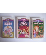 Disney Masterpiece Robin Hood ~ Dumbo ~ Alice in Wonderland 3 VHS Set EU... - £26.28 GBP